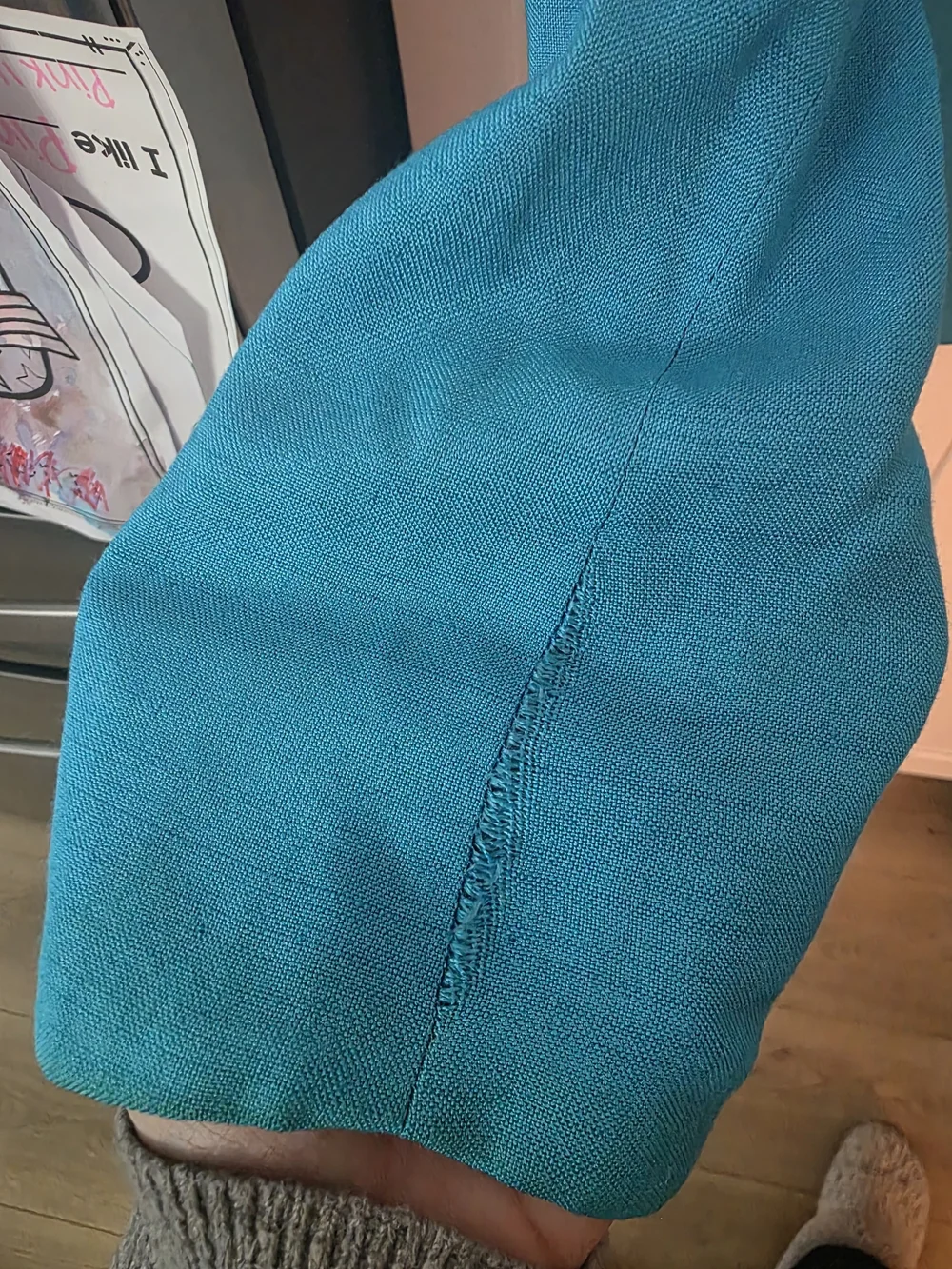 Vintage Christian Dior Women's Teal Collarless Jacket